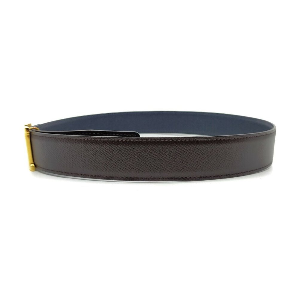 Authentic Hermes H Gold Buckle Reversible Belt - Picture 4 of 10
